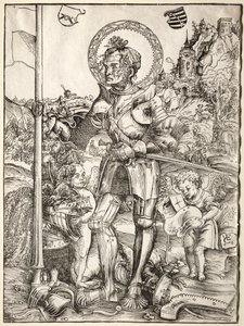 Sint Joris staand door Lucas Cranach