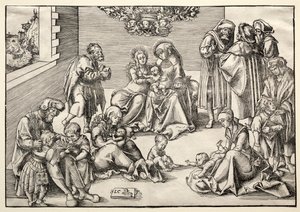 De Heilige Familie en Verwanten door Lucas Cranach