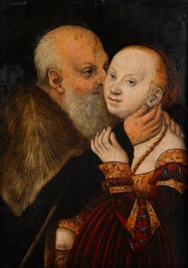 Het ongelijke paar door Lucas Cranach d. Ä.