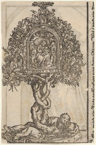 Een gouden relikwie met de boom van Jesse, uit de grote serie Wittenbergse relikwieën, 1509 door Lucas Cranach the Elder