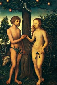 Adam en Eva door Lucas Cranach the Elder