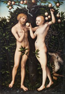 Adam en Eva door Lucas Cranach the Elder