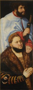Altaarstuk van de Maagd, of zogenaamd Prinsenaltaarstuk [linkervleugel] door Lucas Cranach the Elder