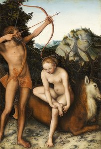 Apollo en Diana door Lucas Cranach the Elder