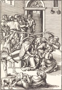 Christus gekroond met doornen door Lucas Cranach the Elder