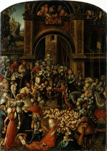 Duits: Bethlehemitischer Kindermort De slachting van de onschuldigen door Lucas Cranach the Elder
