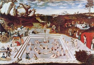 Duits: Der Jungbrunnen De fontein van de jeugd door Lucas Cranach the Elder