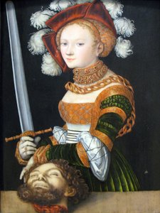 Judith met het hoofd van Holofernes door Lucas Cranach the Elder