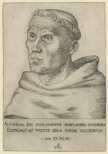 Luther als een Augustijner Monnik door Lucas Cranach the Elder