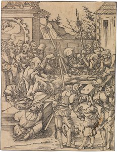 Martelaarschap van Sint Bartholomeus. Uit de serie Martelaarschap van de Twaalf Apostelen, ca. 1520