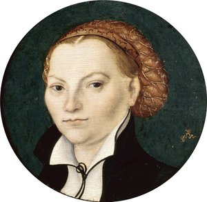 Portret van Katharina von Bora door Lucas Cranach the Elder