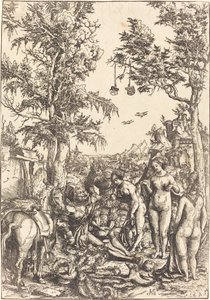 Het oordeel van Paris door Lucas Cranach the Elder