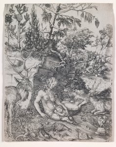 De boetedoening van Sint Johannes Chrysostomus door Lucas Cranach the Elder