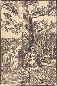 De Rust tijdens de Vlucht naar Egypte door Lucas Cranach the Elder