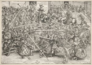 Het toernooi met lansen, 1509 door Lucas Cranach the Elder