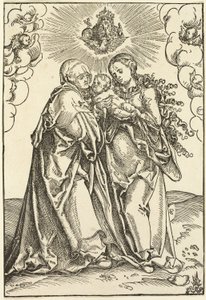 De maagd en het kind met de heilige Anna door Lucas Cranach the Elder
