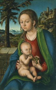 De Maagd met Kind met een tros druiven, ca 1509-1510