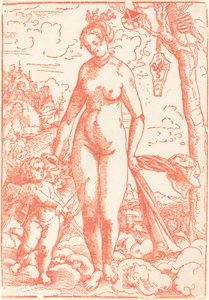 Venus en Cupido door Lucas Cranach the Elder