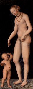 Venus met Cupido als Honingdief door Lucas Cranach the Elder