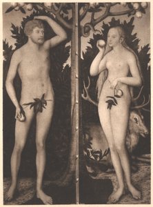 Adam en Eva door Lucas Cranach the Younger