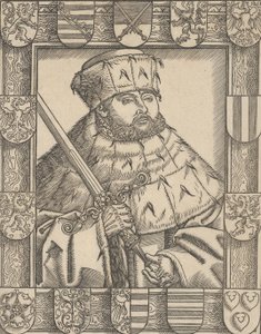 Kopie van Johan Frederik de Grootmoedige, in keurvorstelijke gewaden door Lucas Cranach the Younger  