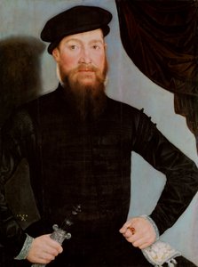 Duits: Portret man Portret man door Lucas Cranach the Younger