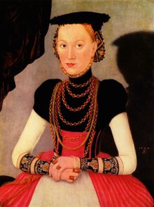 Duits: Weibliches Bildnis / Bildnis einer Frau (eine geborene Hoffmann aus Leipzig) Vrouwenportret / Portret van een vrouw (een geboren Hoffmann uit Leipzig)