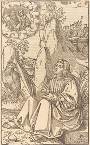 Sint Jan in een landschap door Lucas Cranach the Younger