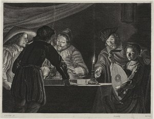 Backgammonspelers door Lucas Emil Vorsterman