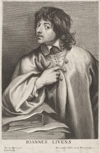 Jan Lievens door Lucas Emil Vorsterman after Sir Anthony van Dyck