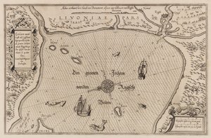 Zeekaart van de Golf van Riga door Lucas Jansz. Waghenaer