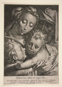 De Heilige Familie met Sint Jan door Lucas Kilian