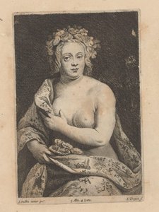 Portret van een onbekende vrouw met waaier