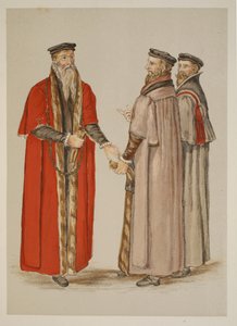 Lord Mayor, Wethouders en gildelid, uit een beschrijving van Engeland geschreven tijdens het bewind van Elizabeth I