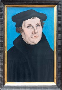 Portretten van Maarten Luther door Lucas the Elder (workshop of) Cranach