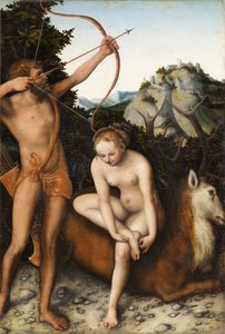 Apollo en Diana door Lucas the Elder Cranach