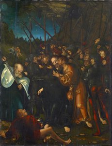 De arrestatie van Christus door Lucas the Elder Cranach