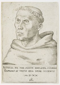 Maarten Luther, Buste in Driekwart Aanzicht door Lucas the Elder Cranach