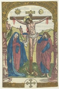 Christus aan het kruis door Lucas van Leyden (attributed to)