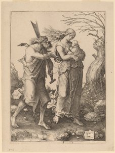 Adam en Eva na hun verdrijving uit het paradijs