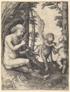 Jongen met een Trompet, ca. 1507 door Lucas van Leyden