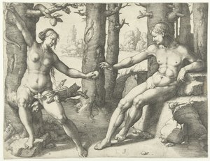 De zondeval door Lucas van Leyden