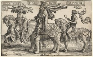 Hector van Troje, Alexander van Macedonië, Julius Caesar, uit De negen helden door Lucas van Leyden