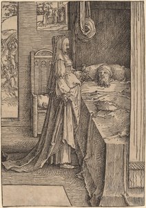 Izebel en Achab door Lucas van Leyden