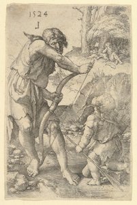 Lamech en Kaïn, 1524 door Lucas van Leyden