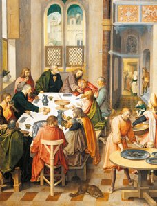 Het laatste avondmaal, door Lucas van Leyden (circa 1494-1533) door Lucas van Leyden