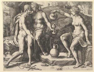 Lot en zijn dochters door Lucas van Leyden