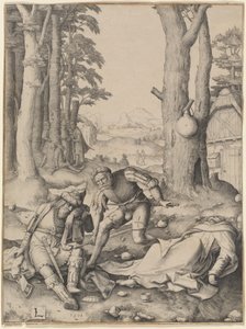 Mahomet en de Monnik Sergius door Lucas van Leyden