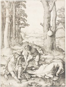 Mohammed en de Monnik Sergius door Lucas van Leyden