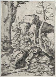 Samson en Delila, c. 1507 door Lucas van Leyden